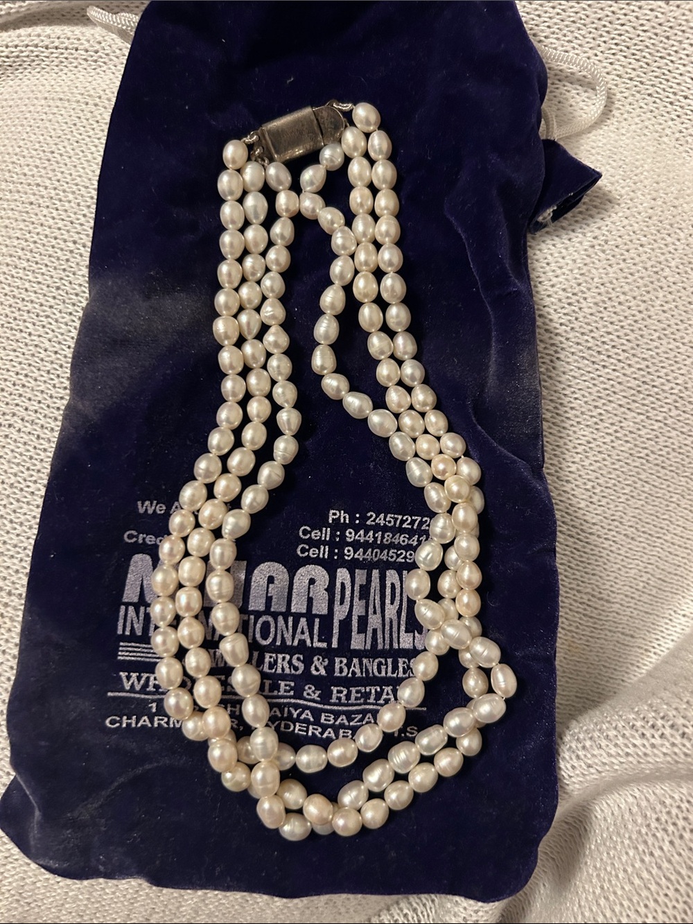 Multi-Strand Pearl Necklace (purchased in India)